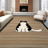 Ultra Soft Area Rug, Non Slip, Stain Resistant, Washable Area Rugs for Living Room, Bedroom, Rustic Earthy Toned Animal Motif(Beige)