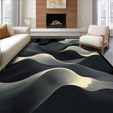 Ultra Soft Area Rug, Non Slip, Stain Resistant, Washable Area Rugs for Living Room, Bedroom, Refined Subtle Layered Patterns(Gray)