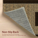 Ultra Soft Area Rug, Non Slip, Stain Resistant, Washable Area Rugs for Living Room, Bedroom, Warm Beige Distressed Charm(Beige)