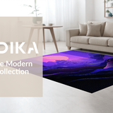 Ultra Soft Area Rug, Non Slip, Stain Resistant, Washable Area Rugs for Living Room, Bedroom, Lively Wave-Inspired Decorative Piece(Purple)
