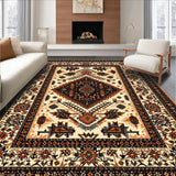 Ultra Soft Area Rug, Non Slip, Stain Resistant, Washable Area Rugs for Living Room, Bedroom, Rustic Vintage Cowboy Medallion(Beige)
