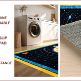 Ultra Soft Area Rug, Non Slip, Stain Resistant, Washable Area Rugs for Living Room, Bedroom, Space Exploration Rug for Boys Learning Area(Yellow)
