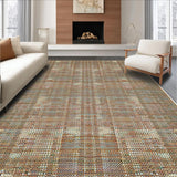 Ultra Soft Area Rug, Non Slip, Stain Resistant, Washable Area Rugs for Living Room, Bedroom, Contemporary Warm-Toned Pattern(Brown)
