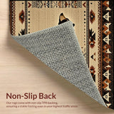 Ultra Soft Area Rug, Non Slip, Stain Resistant, Washable Area Rugs for Living Room, Bedroom, Nature-Inspired Lodge Charm(Beige)