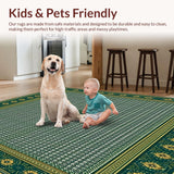 Beige Blue Geometric(Green)