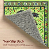 Ultra Soft Area Rug, Non Slip, Stain Resistant, Washable Area Rugs for Living Room, Bedroom, Classroom Turtle(Green)