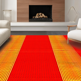 Ultra Soft Area Rug, Non Slip, Stain Resistant, Washable Area Rugs for Living Room, Bedroom, Rustic Warm Earth Palette(Red)
