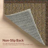 Ultra Soft Area Rug, Non Slip, Stain Resistant, Washable Area Rugs for Living Room, Bedroom, Chic Cheetah Print Decorative Piece(Beige)
