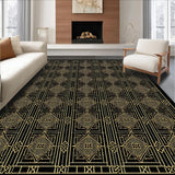 Chic Gold Geometric Texture(Black)