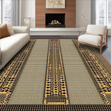 Ultra Soft Area Rug, Non Slip, Stain Resistant, Washable Area Rugs for Living Room, Bedroom, Chic Jungle Inspired Decor(Beige)