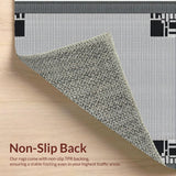 Ultra Soft Area Rug, Non Slip, Stain Resistant, Washable Area Rugs for Living Room, Bedroom, Modern Outdoor Balcony Camping Waterproof Mat(Black)