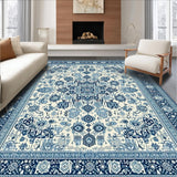 Ultra Soft Area Rug, Non Slip, Stain Resistant, Washable Area Rugs for Living Room, Bedroom, Colorful Urban Symmetrical Elements(White)