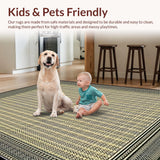 Classic Black and Beige Patterned for Mudrooms(Beige)