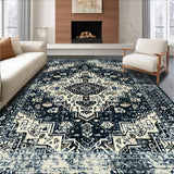 Ultra Soft Area Rug, Non Slip, Stain Resistant, Washable Area Rugs for Living Room, Bedroom, Modern Ogee Pattern with Contrast(Gray)
