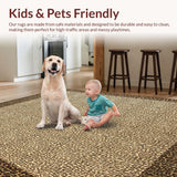 Beige Leopard Spot Area Modern Large Non Shedding(Beige)