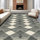 Ultra Soft Area Rug, Non Slip, Stain Resistant, Washable Area Rugs for Living Room, Bedroom, Minimalist Neutral Geometric Texture(Beige)