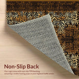 Ultra Soft Area Rug, Non Slip, Stain Resistant, Washable Area Rugs for Living Room, Bedroom, Artistic Cheetah Print Visual Appeal(Brown)