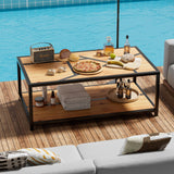 ODIKA Capri Geometric Wood Coffee Table