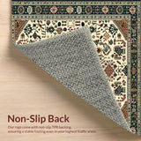 Ultra Soft Area Rug, Non Slip, Stain Resistant, Washable Area Rugs for Living Room, Bedroom, Rustic Boho(Beige)
