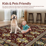 Ultra Soft Area Rug, Non Slip, Stain Resistant, Washable Area Rugs for Living Room, Bedroom, Fuzzy Runner for Decor(Red)