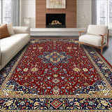 Ultra Soft Area Rug, Non Slip, Stain Resistant, Washable Area Rugs for Living Room, Bedroom, Oriental with High Pile and Inviting(Red)