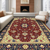 Ultra Soft Area Rug, Non Slip, Stain Resistant, Washable Area Rugs for Living Room, Bedroom, Vintage Loom Inspired Area(Red)