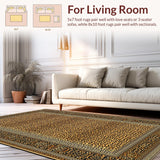 Ultra Soft Area Rug, Non Slip, Stain Resistant, Washable Area Rugs for Living Room, Bedroom, Trendy Urban Safari Inspired Look(Orange)