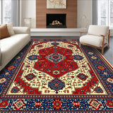 Ultra Soft Area Rug, Non Slip, Stain Resistant, Washable Area Rugs for Living Room, Bedroom, Traditional Vivid Entryway Antique-Inspired Carpet(Red)