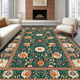 Ultra Soft Area Rug, Non Slip, Stain Resistant, Washable Area Rugs for Living Room, Bedroom, Contemporary Nature Inspired Design(Green)