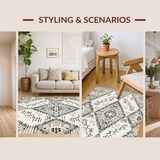 Ultra Soft Area Rug, Non Slip, Stain Resistant, Washable Area Rugs for Living Room, Bedroom, Elegant Earthy Tone Texture(Beige)
