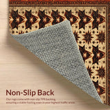 Ultra Soft Area Rug, Non Slip, Stain Resistant, Washable Area Rugs for Living Room, Bedroom, Vintage Primitive Bedroom Entryway Washable Rug(Beige)