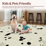 Ultra Soft Area Rug, Non Slip, Stain Resistant, Washable Area Rugs for Living Room, Bedroom, Chic Ivory Animal Print Aesthetic(Beige)