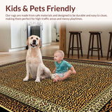 Ultra Soft Area Rug, Non Slip, Stain Resistant, Washable Area Rugs for Living Room, Bedroom, Colorful Artistic Animal Design(Brown)