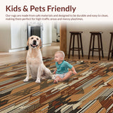 Ultra Soft Area Rug, Non Slip, Stain Resistant, Washable Area Rugs for Living Room, Bedroom, Nature-Inspired Non-Slip Bedroom Wildlife Carpet(Beige)