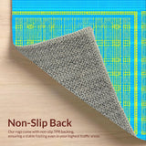 Artistic Coastal Trellis Motif(Blue)