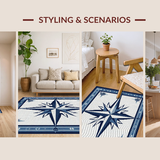 Ultra Soft Area Rug, Non Slip, Stain Resistant, Washable Area Rugs for Living Room, Bedroom, Dynamic Oceanic Color Fusion(Blue)
