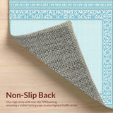 Ultra Soft Area Rug, Non Slip, Stain Resistant, Washable Area Rugs for Living Room, Bedroom, Baby Blue Light Dots(Blue)