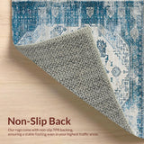 Contemporary Blue Gray Medallion Style(Blue)