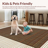 Ultra Soft Area Rug, Non Slip, Stain Resistant, Washable Area Rugs for Living Room, Bedroom, Trendy Contemporary Cow Design(Beige)
