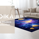 Ultra Soft Area Rug, Non Slip, Stain Resistant, Washable Area Rugs for Living Room, Bedroom, Enchanting Astral Swirl Visual Element(Purple)