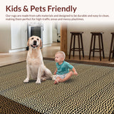 Ultra Soft Area Rug, Non Slip, Stain Resistant, Washable Area Rugs for Living Room, Bedroom, Rustic Vibrant Animal Print(Beige)