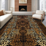 Ultra Soft Area Rug, Non Slip, Stain Resistant, Washable Area Rugs for Living Room, Bedroom, Artistic Cheetah Print Visual Appeal(Brown)