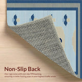 Ultra Soft Area Rug, Non Slip, Stain Resistant, Washable Area Rugs for Living Room, Bedroom, Bright Oceanic Color Palette(Blue)
