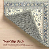 Ultra Soft Area Rug, Non Slip, Stain Resistant, Washable Area Rugs for Living Room, Bedroom, Boho Non Slip(Beige)