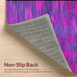 Ultra Soft Area Rug, Non Slip, Stain Resistant, Washable Area Rugs for Living Room, Bedroom, Chic Cozy Textured Harmony(Purple)