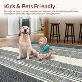 Black and White Striped Handcrafted Woven Design(White)