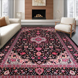 Vintage Inspired Floral Medallion(Black)