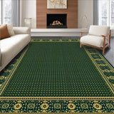 Ultra Soft Area Rug, Non Slip, Stain Resistant, Washable Area Rugs for Living Room, Bedroom, Rustic Woven Boho Area(Green)