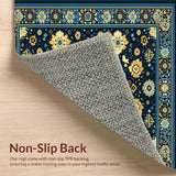 Ultra Soft Area Rug, Non Slip, Stain Resistant, Washable Area Rugs for Living Room, Bedroom, Stair Runner Pack Non Slip Stairway Grip(Blue)