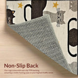 Ultra Soft Area Rug, Non Slip, Stain Resistant, Washable Area Rugs for Living Room, Bedroom, Rustic Neutral Toned Decor(Gray)